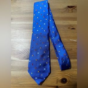 Brooks Brothers 100% Silk Nautical Flags Tie